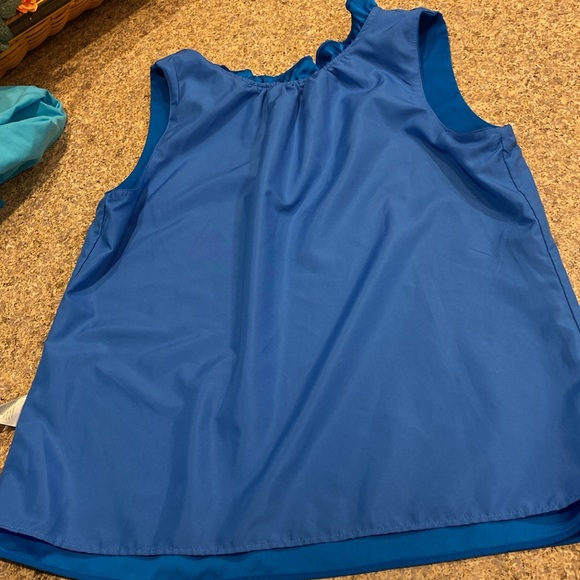 J.Crew Sleeveless Top Blouse XS Lined With FLAWS Blue - Picture 12 of 17